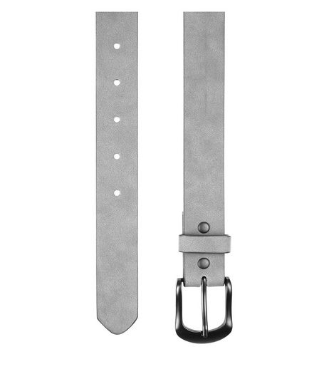 Grey Faux Nubuck Belt | New Look