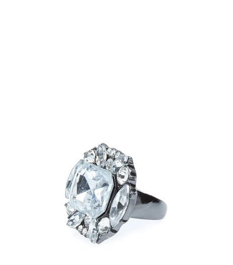 Crystal Embellished Stone Ring | New Look