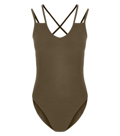 Khaki Multi Strap Bodysuit | New Look