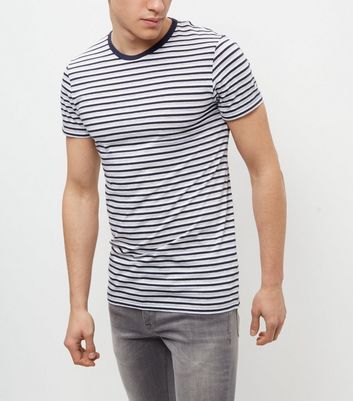 Comprar Jack and Jones Navy Stripe T-Shirt al mejor precio