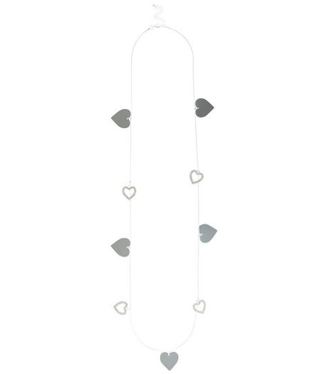 Silver Cut Out Heart Rope Necklace | New Look