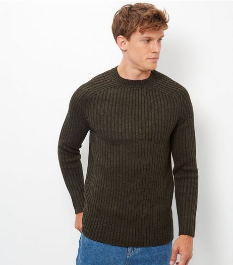 Khaki Ribbed Jumper | New Look