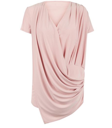 Anita and Green Pink Wrap Short Sleeve Blouse | New Look