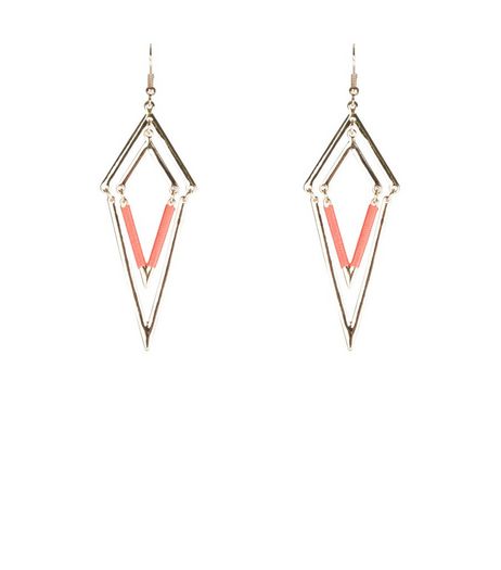 Coral Thread Wrap Diamond Earrings | New Look