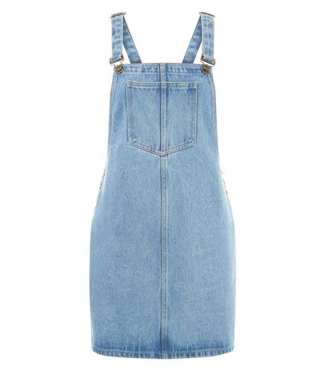 Blue Vanilla Blue Pocket Front Dungaree Dress | New Look