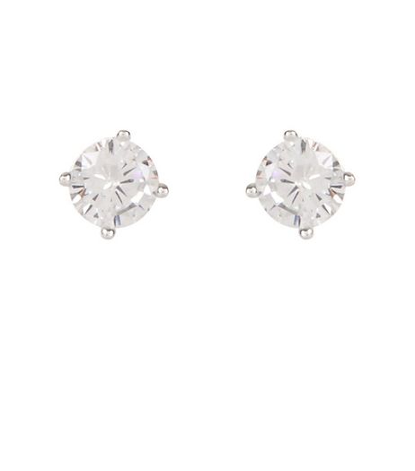 Sterling Silver Stone Stud Earrings | New Look