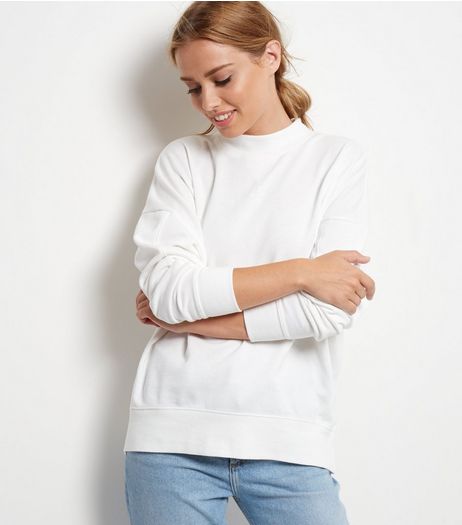 White Balloon Sleeve Sweater | New Look