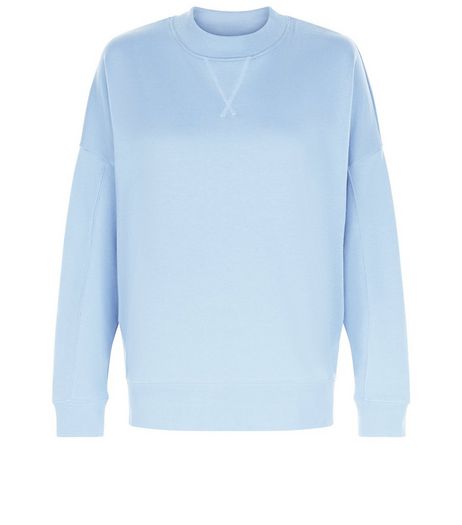 Blue Balloon Sleeve Sweater | New Look
