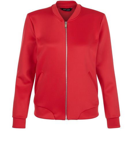Red Scuba Bomber Jacket | New Look