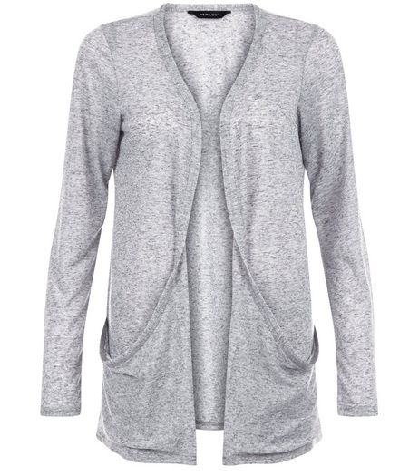 Grey Double Pocket Boyfriend Cardigan | New Look