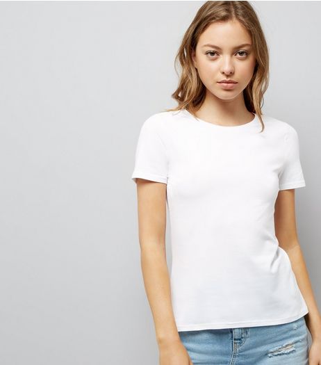 White Crew Neck T-Shirt | New Look