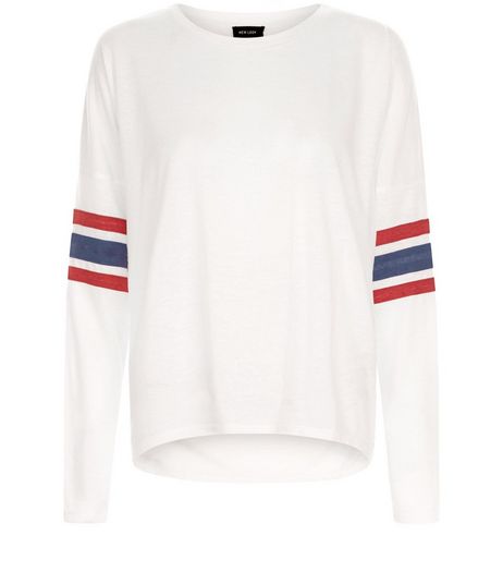 White Stripe Long Sleeve Top | New Look