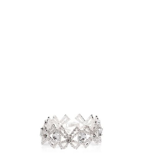 Crystal Diamante Cross Bracelet | New Look