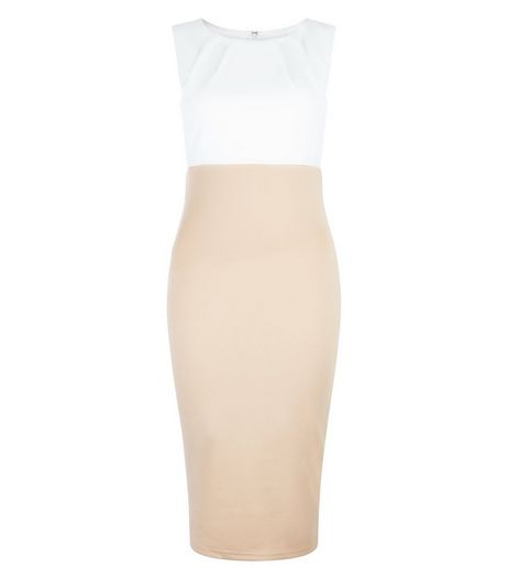 AX Paris Stone Contrast Midi Dress | New Look