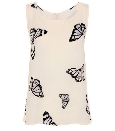 Cameo Rose Shell Pink Butterfly Print Vest | New Look