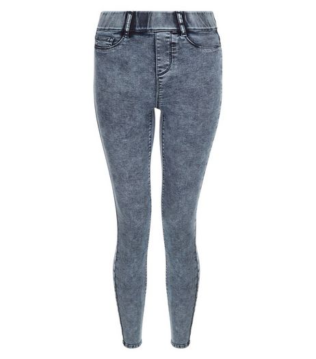 Blue Acid Wash Jeggings | New Look