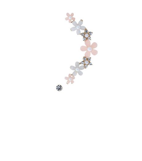 Pink Floral Earcuff Set | New Look