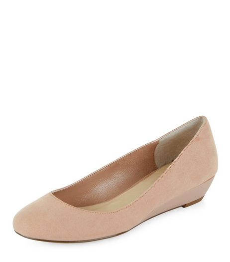 Pink Comfort Suedette Wedge Pumps | New Look