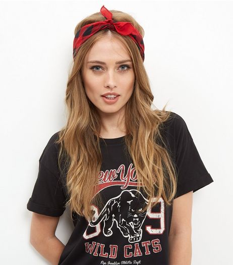 Red Check Bandana | New Look
