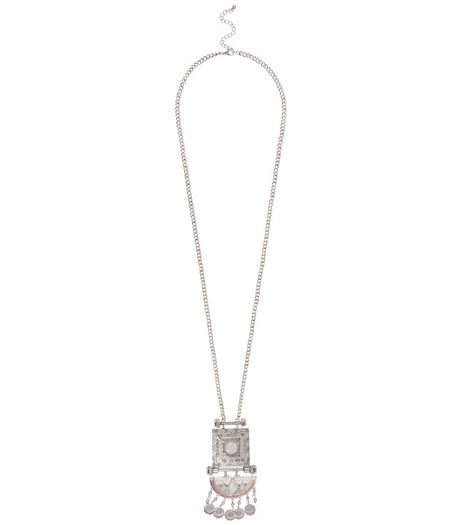 Silver Shell Coin Pendant Necklace | New Look
