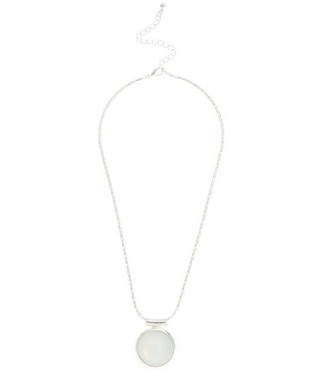 White Stone Necklace | New Look