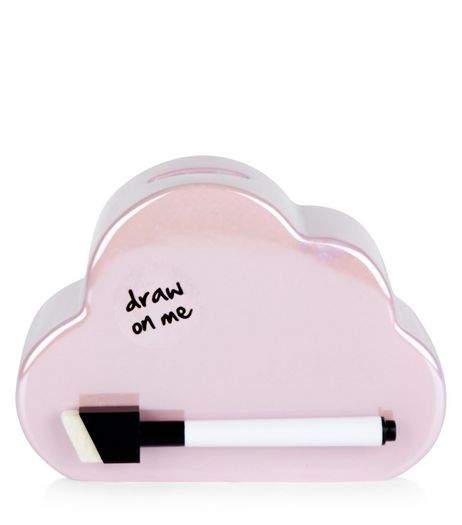 Pink Irridescent Cloud Moneybox | New Look