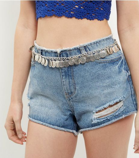 Silver Coin Chain Belt | New Look