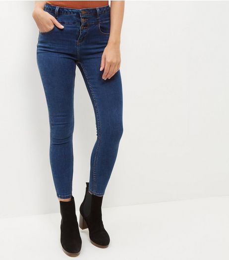 Blue High Waist Skinny Jeans | New Look