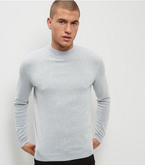 Silver Long Sleeve Turtle Neck Jumper | New Look
