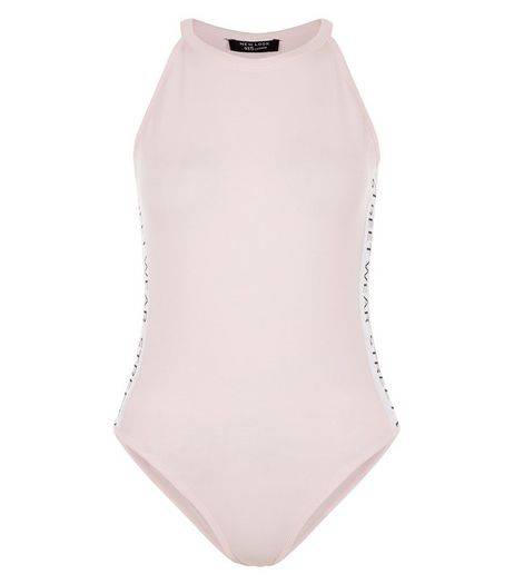 Teens Pink Streetwear Print Side Panel Bodysuit | New Look