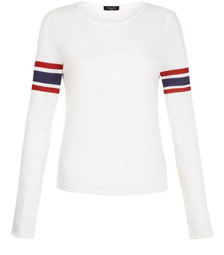 Tall White Stripe Long Sleeve Top | New Look