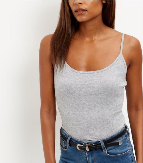 Grey Scoop Neck Cami | New Look