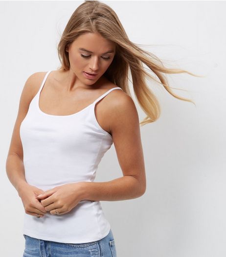 White Scoop Neck Cami | New Look