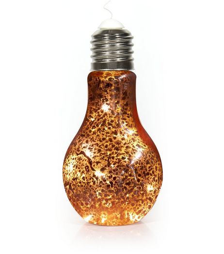 Bronze Hanging Light Bulb | New Look