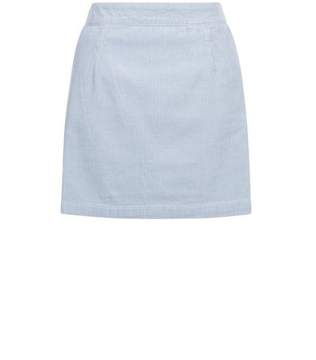 Petite Grey Cord A-Line Skirt | New Look