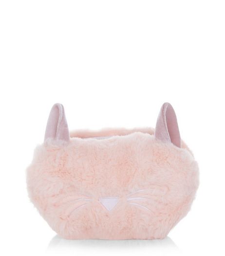 Pink Faux Fur Kitten Cosmetic Bag | New Look