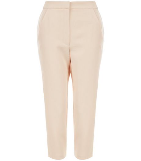 Petite Shell Pink Contrast Stripe Side Trousers | New Look