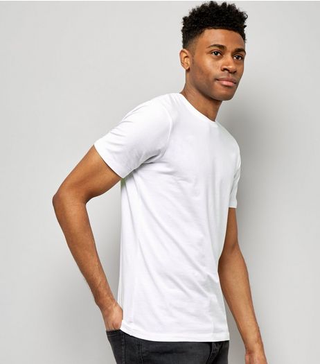 White Cotton Mix Stretch T-Shirt | New Look