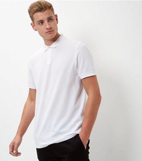 White Short Sleeve Polo Shirt | New Look