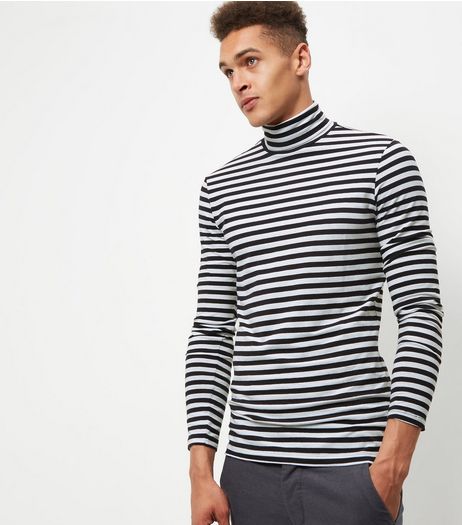 White Stripe Turtle Neck Top | New Look