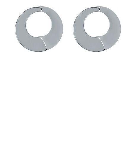 Silver Cut Out Disc Stud Earrings | New Look