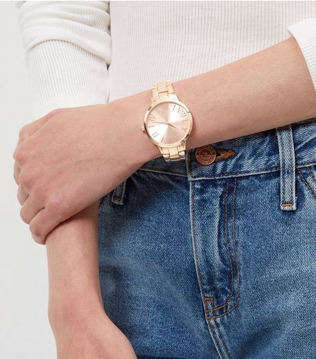 Rose Gold Sports Watch | New Look