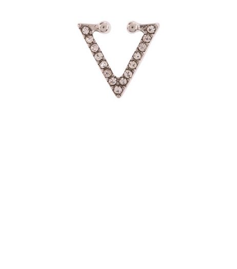 Silver Diamante Triangle Septum Ring | New Look