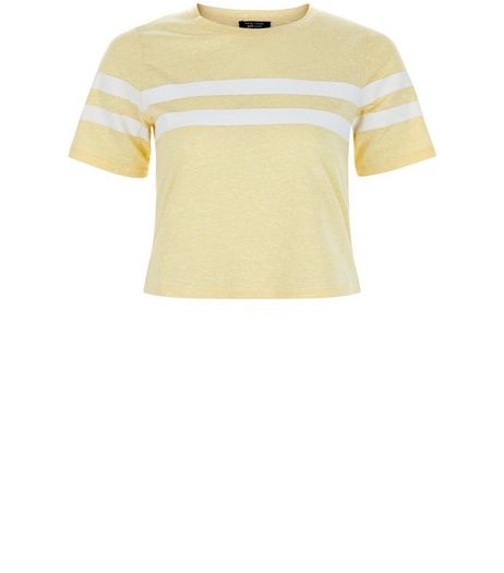 Teens Yellow Stripe Crop Top | New Look