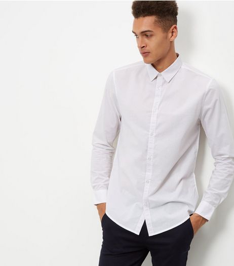 White Washed Long Sleeve Shirt | New Look