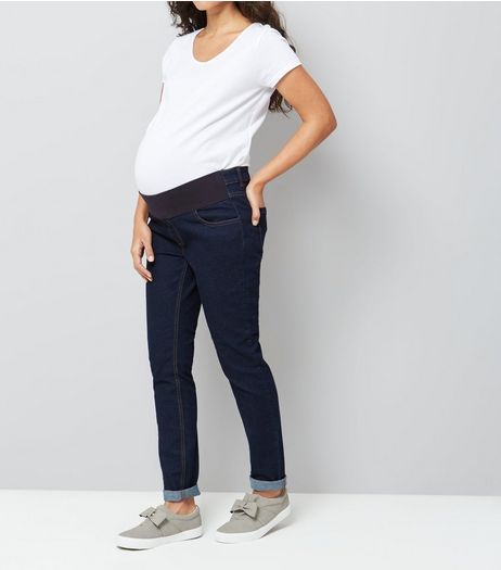 Maternity Blue Under Bump Skinny Jeans | New Look