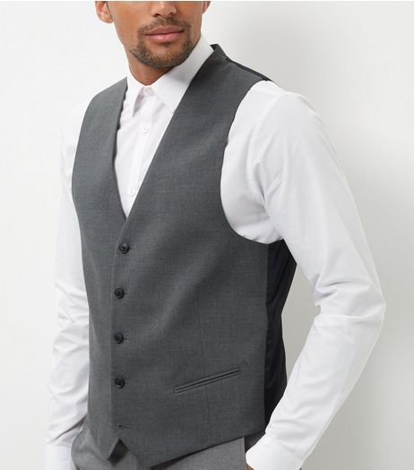 Grey Slim Fit Suit Waistcoat | New Look