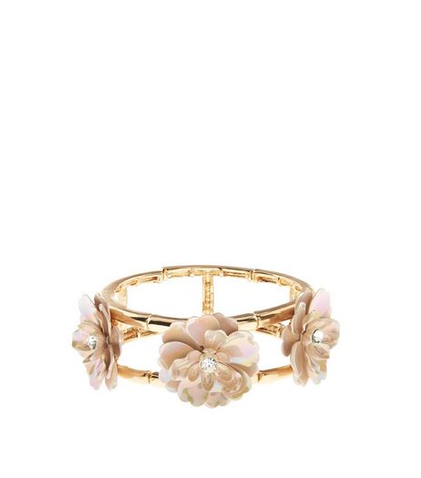Pink Flower Cuff | New Look