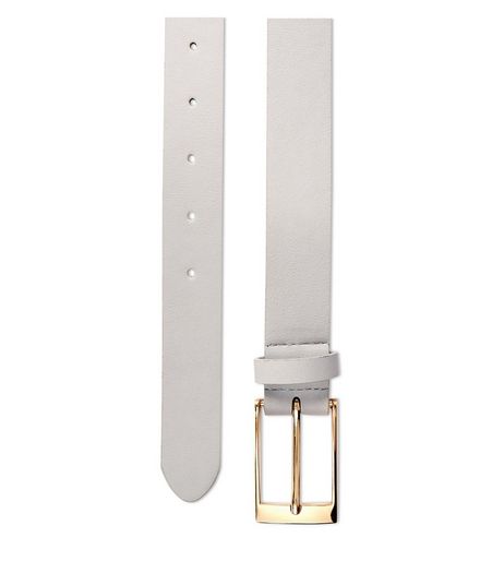 Grey Leather-Look Jeans Belt | New Look