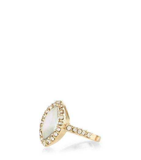 Crystal Iridescent Stone Diamante Ring | New Look